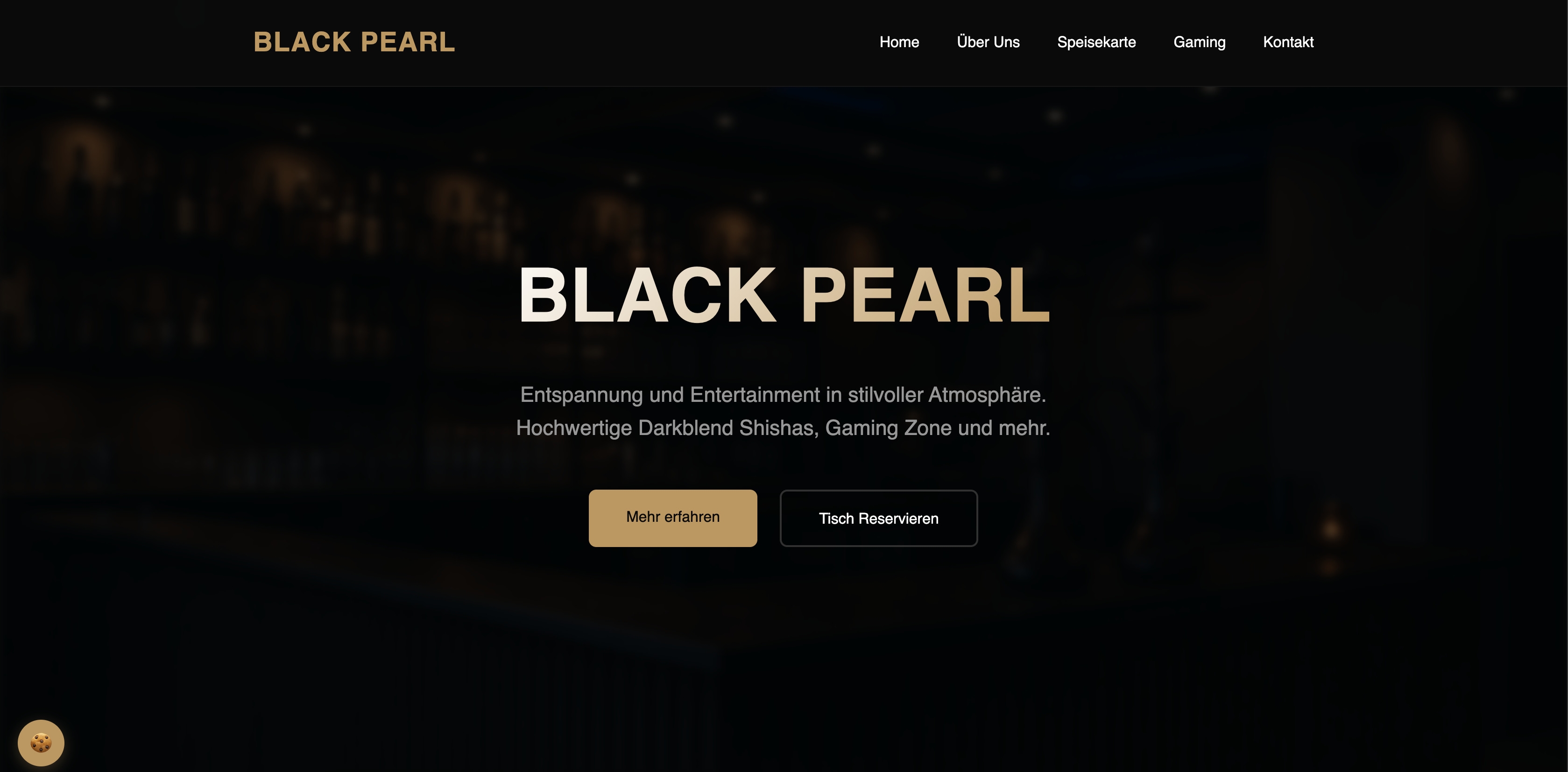 Beispiel Webseite Blackpearl Lounge